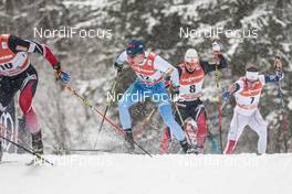 04.01.2017, Oberstdorf, Germany (GER): Matti Heikkinen (FIN), Simen Hegstad Krueger (NOR), Andrew Musgrave (GBR), (l-r)  - FIS world cup cross-country, tour de ski, pursuit men, Oberstdorf (GER). www.nordicfocus.com. © Modica/NordicFocus. Every downloaded picture is fee-liable.