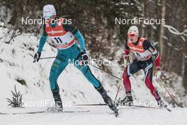 04.01.2017, Oberstdorf, Germany (GER): Jean Marc Gaillard (FRA), Simen Hegstad Krueger (NOR), (l-r)  - FIS world cup cross-country, tour de ski, pursuit men, Oberstdorf (GER). www.nordicfocus.com. © Modica/NordicFocus. Every downloaded picture is fee-liable.