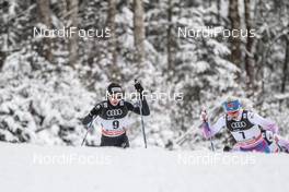 04.01.2017, Oberstdorf, Germany (GER): Nathalie Von Siebenthal (SUI), Anne Kylloenen (FIN), (l-r)  - FIS world cup cross-country, tour de ski, pursuit women, Oberstdorf (GER). www.nordicfocus.com. © Modica/NordicFocus. Every downloaded picture is fee-liable.