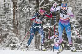 04.01.2017, Oberstdorf, Germany (GER): Sadie Bjornsen (USA), Anne Kylloenen (FIN), (l-r)  - FIS world cup cross-country, tour de ski, pursuit women, Oberstdorf (GER). www.nordicfocus.com. © Modica/NordicFocus. Every downloaded picture is fee-liable.