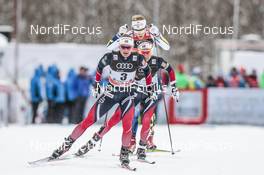 04.01.2017, Oberstdorf, Germany (GER): Ingvild Flugstad Oestberg (NOR), Heidi Weng (NOR), Stina Nilsson (SWE), (l-r)  - FIS world cup cross-country, tour de ski, pursuit women, Oberstdorf (GER). www.nordicfocus.com. © Modica/NordicFocus. Every downloaded picture is fee-liable.