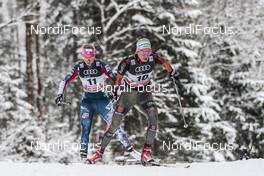 04.01.2017, Oberstdorf, Germany (GER): Sadie Bjornsen (USA), Nicole Fessel (GER), (l-r)  - FIS world cup cross-country, tour de ski, pursuit women, Oberstdorf (GER). www.nordicfocus.com. © Modica/NordicFocus. Every downloaded picture is fee-liable.