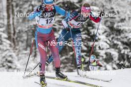 04.01.2017, Oberstdorf, Germany (GER): Yulia Tchekaleva (RUS), Sadie Bjornsen (USA), (l-r)  - FIS world cup cross-country, tour de ski, pursuit women, Oberstdorf (GER). www.nordicfocus.com. © Modica/NordicFocus. Every downloaded picture is fee-liable.