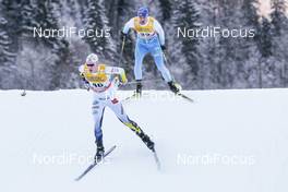 03.01.2017, Oberstdorf, Germany (GER): Viktor Thorn (SWE), Perttu Hyvarinen (FIN), (l-r)  - FIS world cup cross-country, tour de ski, skiathlon men, Oberstdorf (GER). www.nordicfocus.com. © Modica/NordicFocus. Every downloaded picture is fee-liable.