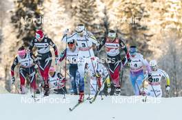 03.01.2017, Oberstdorf, Germany (GER): Heidi Weng (NOR), Ingvild Flugstad Oestberg (NOR), Stina Nilsson (SWE), Jessica Diggins (USA), (l-r)  - FIS world cup cross-country, tour de ski, skiathlon women, Oberstdorf (GER). www.nordicfocus.com. © Modica/NordicFocus. Every downloaded picture is fee-liable.