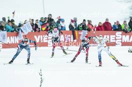 03.01.2017, Oberstdorf, Germany (GER): Jessica Diggins (USA), Heidi Weng (NOR), Ingvild Flugstad Oestberg (NOR), Maiken Caspersen Falla (NOR), (l-r)  - FIS world cup cross-country, tour de ski, skiathlon women, Oberstdorf (GER). www.nordicfocus.com. © Modica/NordicFocus. Every downloaded picture is fee-liable.