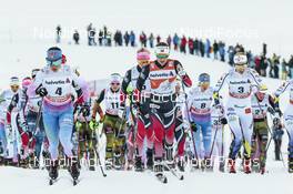 03.01.2017, Oberstdorf, Germany (GER): Krista Parmakoski (FIN), Ingvild Flugstad Oestberg (NOR), Stina Nilsson (SWE), (l-r)  - FIS world cup cross-country, tour de ski, skiathlon women, Oberstdorf (GER). www.nordicfocus.com. © Modica/NordicFocus. Every downloaded picture is fee-liable.