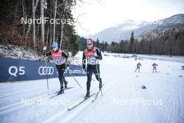 02.01.2017, Oberstdorf, Germany (GER): Matti Heikkinen (FIN), Martin Johnsrud Sundby (NOR), (l-r)  - FIS world cup cross-country, tour de ski, training, Oberstdorf (GER). www.nordicfocus.com. © Modica/NordicFocus. Every downloaded picture is fee-liable.