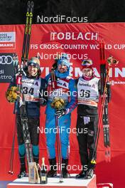 06.01.2017, Toblach, Italy (ITA): Maurice Manificat (FRA), Sergey Ustiugov (RUS), Simen Hegstad Krueger (NOR), (l-r) - FIS world cup cross-country, tour de ski, 10km men, Toblach (ITA). www.nordicfocus.com. © Modica/NordicFocus. Every downloaded picture is fee-liable.