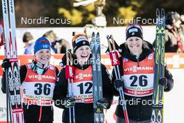 06.01.2017, Toblach, Italy (ITA): Krista Parmakoski (FIN), Jessica Diggins (USA), Sadie Bjornsen (USA), (l-r) - FIS world cup cross-country, tour de ski, 5km women, Toblach (ITA). www.nordicfocus.com. © Modica/NordicFocus. Every downloaded picture is fee-liable.