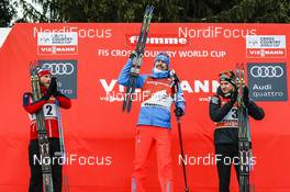 08.01.2017, Val di Fiemme, Italy (ITA): Martin Johnsrud Sundby (NOR), Sergey Ustiugov (RUS), Dario Cologna (SUI), (l-r) - FIS world cup cross-country, tour de ski, final climb men, Val di Fiemme (ITA). www.nordicfocus.com. © Modica/NordicFocus. Every downloaded picture is fee-liable.