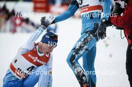 08.01.2017, Val di Fiemme, Italy (ITA): Matti Heikkinen (FIN), Maurice Manificat (FRA), (l-r)  - FIS world cup cross-country, tour de ski, final climb men, Val di Fiemme (ITA). www.nordicfocus.com. © Modica/NordicFocus. Every downloaded picture is fee-liable.