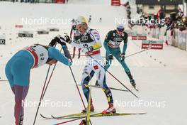 07.01.2017, Val di Fiemme, Italy (ITA): Jens Burman (SWE), Maurice Manificat (FRA), (l-r)  - FIS world cup cross-country, tour de ski, mass men, Val di Fiemme (ITA). www.nordicfocus.com. © Modica/NordicFocus. Every downloaded picture is fee-liable.