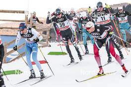 07.01.2017, Val di Fiemme, Italy (ITA): Matti Heikkinen (FIN), Maicol Rastelli (ITA), Niklas Dyrhaug (NOR), Sergey Ustiugov (RUS), Francesco De Fabiani (ITA), (l-r)  - FIS world cup cross-country, tour de ski, mass men, Val di Fiemme (ITA). www.nordicfocus.com. © Modica/NordicFocus. Every downloaded picture is fee-liable.