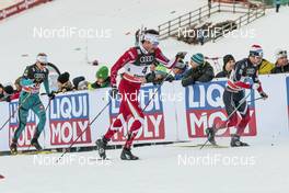 07.01.2017, Val di Fiemme, Italy (ITA): Alex Harvey (CAN), Jens Burman (SWE), (l-r)  - FIS world cup cross-country, tour de ski, mass men, Val di Fiemme (ITA). www.nordicfocus.com. © Modica/NordicFocus. Every downloaded picture is fee-liable.
