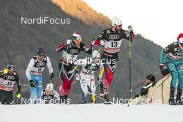 07.01.2017, Val di Fiemme, Italy (ITA): Hans Christer Holund (NOR), Martin Johnsrud Sundby (NOR), (l-r)  - FIS world cup cross-country, tour de ski, mass men, Val di Fiemme (ITA). www.nordicfocus.com. © Modica/NordicFocus. Every downloaded picture is fee-liable.