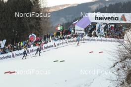 07.01.2017, Val di Fiemme, Italy (ITA): Athletes during one of the climbs in Val di Fiemme (l-r)  - FIS world cup cross-country, tour de ski, mass women, Val di Fiemme (ITA). www.nordicfocus.com. © Modica/NordicFocus. Every downloaded picture is fee-liable.