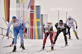 14.01.2017, Toblach, Italy (ITA): Matias Strandvall (FIN), Sindre Bjoernestad Skar (NOR), Jovian Hediger (SUI), Teodor Peterson (SWE) - FIS world cup cross-country, individual sprint, Toblach (ITA). www.nordicfocus.com. © Thibaut/NordicFocus. Every downloaded picture is fee-liable.
