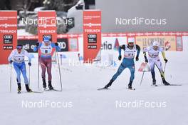 14.01.2017, Toblach, Italy (ITA): Ristomatti Hakola (FIN), Anton Gafarov (RUS), Baptiste Gros (FRA), Karl-Johan Westberg (SWE) - FIS world cup cross-country, individual sprint, Toblach (ITA). www.nordicfocus.com. © Thibaut/NordicFocus. Every downloaded picture is fee-liable.
