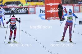 15.01.2017, Toblach, Italy (ITA): Maiken Caspersen Falla (NOR), Natalia Matveeva (RUS) - FIS world cup cross-country, team sprint, Toblach (ITA). www.nordicfocus.com. © Thibaut/NordicFocus. Every downloaded picture is fee-liable.