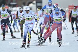 15.01.2017, Toblach, Italy (ITA): Teodor Peterson (SWE), Nikolay Morilov (RUS) - FIS world cup cross-country, team sprint, Toblach (ITA). www.nordicfocus.com. © Thibaut/NordicFocus. Every downloaded picture is fee-liable.