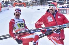 15.01.2017, Toblach, Italy (ITA): Alex Harvey (CAN), Len Valjas (CAN) - FIS world cup cross-country, team sprint, Toblach (ITA). www.nordicfocus.com. © Thibaut/NordicFocus. Every downloaded picture is fee-liable.