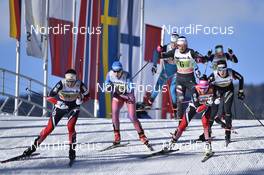 15.01.2017, Toblach, Italy (ITA): Natalia Matveeva (RUS), Greta Laurent (ITA), Maiken Caspersen Falla (NOR), Laurien Van Der Graaff (SUI) - FIS world cup cross-country, team sprint, Toblach (ITA). www.nordicfocus.com. © Thibaut/NordicFocus. Every downloaded picture is fee-liable.