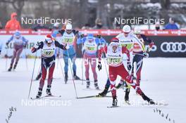 15.01.2017, Toblach, Italy (ITA): Alex Harvey (CAN), Paal Golberg (NOR), Oskar Svensson (SWE) - FIS world cup cross-country, team sprint, Toblach (ITA). www.nordicfocus.com. © Thibaut/NordicFocus. Every downloaded picture is fee-liable.