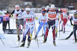 15.01.2017, Toblach, Italy (ITA): Emil Joensson (SWE), Haavard Solaas Taugboel (NOR) - FIS world cup cross-country, team sprint, Toblach (ITA). www.nordicfocus.com. © Thibaut/NordicFocus. Every downloaded picture is fee-liable.
