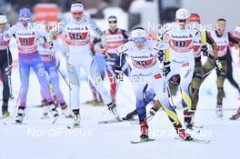15.01.2017, Toblach, Italy (ITA): Susanna Saapunki (FIN), Katja Visnar (SLO), Anna Dyvik (SWE), Ida Ingemarsdotter (SWE) - FIS world cup cross-country, team sprint, Toblach (ITA). www.nordicfocus.com. © Thibaut/NordicFocus. Every downloaded picture is fee-liable.
