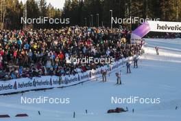 21.01.2017, Ulricehamn, Sweden (SWE): Competitiors with spectators   - FIS world cup cross-country, 15km men, Ulricehamn (SWE). www.nordicfocus.com. © Modica/NordicFocus. Every downloaded picture is fee-liable.