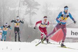 22.01.2017, Ulricehamn, Sweden (SWE): Giandomenico Salvadori (ITA), Knute Johnsgaard (CAN), Petr Sedov (RUS), (l-r)  - FIS world cup cross-country, 4x7.5km men, Ulricehamn (SWE). www.nordicfocus.com. © Modica/NordicFocus. Every downloaded picture is fee-liable.