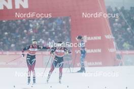 22.01.2017, Ulricehamn, Sweden (SWE): Astrid Uhrenholdt Jacobsen (NOR), Marit Bjoergen (NOR), (l-r)  - FIS world cup cross-country, 4x5km women, Ulricehamn (SWE). www.nordicfocus.com. © Modica/NordicFocus. Every downloaded picture is fee-liable.