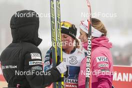 22.01.2017, Ulricehamn, Sweden (SWE): Jessica Diggins (USA), Rosie Brennan (USA), (l-r)  - FIS world cup cross-country, 4x5km women, Ulricehamn (SWE). www.nordicfocus.com. © Modica/NordicFocus. Every downloaded picture is fee-liable.