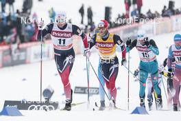 29.01.2017, Falun Sweden (SWE): Emil Iversen (NOR), Martin Johnsrud Sundby (NOR), Jean Marc Gaillard (FRA), (l-r)  - FIS world cup cross-country, mass men, Falun (SWE). www.nordicfocus.com. © Modica/NordicFocus. Every downloaded picture is fee-liable.