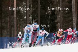29.01.2017, Falun Sweden (SWE): Iivo Niskanen (FIN), Sergey Ustiugov (RUS), (l-r)  - FIS world cup cross-country, mass men, Falun (SWE). www.nordicfocus.com. © Modica/NordicFocus. Every downloaded picture is fee-liable.