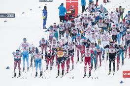 29.01.2017, Falun Sweden (SWE): The start of the race (l-r)  - FIS world cup cross-country, mass men, Falun (SWE). www.nordicfocus.com. © Modica/NordicFocus. Every downloaded picture is fee-liable.