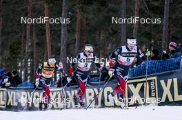29.01.2017, Falun Sweden (SWE): Heidi Weng (NOR), Ingvild Flugstad Oestberg (NOR), Marit Bjoergen (NOR), (l-r)  - FIS world cup cross-country, mass women, Falun (SWE). www.nordicfocus.com. © Modica/NordicFocus. Every downloaded picture is fee-liable.