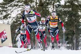 29.01.2017, Falun Sweden (SWE): Marit Bjoergen (NOR), Heidi Weng (NOR), (l-r)  - FIS world cup cross-country, mass women, Falun (SWE). www.nordicfocus.com. © Modica/NordicFocus. Every downloaded picture is fee-liable.