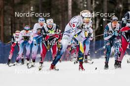 29.01.2017, Falun Sweden (SWE): Stina Nilsson (SWE), Marit Bjoergen (NOR), (l-r)  - FIS world cup cross-country, mass women, Falun (SWE). www.nordicfocus.com. © Modica/NordicFocus. Every downloaded picture is fee-liable.