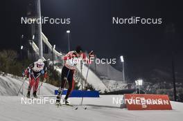 03.02.2017, Pyeong Chang, Korea (KOR): Hiroyuki Miyazawa (JPN), Martin Loewstroem Nyenget (NOR) - FIS world cup cross-country, individual sprint, Pyeong Chang (KOR). www.nordicfocus.com. © Thibaut/NordicFocus. Every downloaded picture is fee-liable.