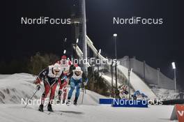 03.02.2017, Pyeong Chang, Korea (KOR): Sondre Turvoll Fossli (NOR), Len Valjas (CAN), Baptiste Gros (FRA) - FIS world cup cross-country, individual sprint, Pyeong Chang (KOR). www.nordicfocus.com. © Thibaut/NordicFocus. Every downloaded picture is fee-liable.
