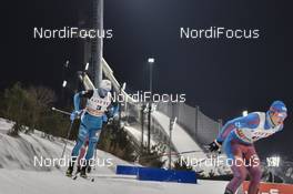 03.02.2017, Pyeong Chang, Korea (KOR): Gleb Retivykh (RUS), Lucas Chanavat (FRA) - FIS world cup cross-country, individual sprint, Pyeong Chang (KOR). www.nordicfocus.com. © Thibaut/NordicFocus. Every downloaded picture is fee-liable.
