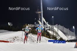 03.02.2017, Pyeong Chang, Korea (KOR): Emilie Kristoffersen (NOR), Daria Vedenina (RUS) - FIS world cup cross-country, individual sprint, Pyeong Chang (KOR). www.nordicfocus.com. © Thibaut/NordicFocus. Every downloaded picture is fee-liable.