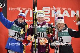 03.02.2017, Pyeong Chang, Korea (KOR): Silje Oeyre Slind (NOR), Anamarija Lampic (SLO), Ida Sargent (USA), (l-r) - FIS world cup cross-country, individual sprint, Pyeong Chang (KOR). www.nordicfocus.com. © Thibaut/NordicFocus. Every downloaded picture is fee-liable.