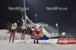 03.02.2017, Pyeong Chang, Korea (KOR): Jesse Cockney (CAN), Mathias Rundgreen (NOR), Daniel Stock (NOR) - FIS world cup cross-country, individual sprint, Pyeong Chang (KOR). www.nordicfocus.com. © Thibaut/NordicFocus. Every downloaded picture is fee-liable.