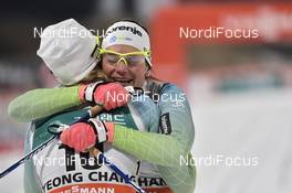 03.02.2017, Pyeong Chang, Korea (KOR): Anamarija Lampic (SLO), Katja Visnar (SLO) - FIS world cup cross-country, individual sprint, Pyeong Chang (KOR). www.nordicfocus.com. © Thibaut/NordicFocus. Every downloaded picture is fee-liable.