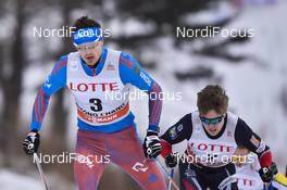 04.02.2017, Pyeong Chang, Korea (KOR): Petr Sedov (RUS), Daniel Stock (NOR) - FIS world cup cross-country, skiathlon men, Pyeong Chang (KOR). www.nordicfocus.com. © Thibaut/NordicFocus. Every downloaded picture is fee-liable.