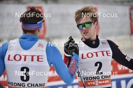 04.02.2017, Pyeong Chang, Korea (KOR): Petr Sedov (RUS), Daniel Stock (NOR) - FIS world cup cross-country, skiathlon men, Pyeong Chang (KOR). www.nordicfocus.com. © Thibaut/NordicFocus. Every downloaded picture is fee-liable.