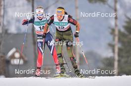 04.02.2017, Pyeong Chang, Korea (KOR): Elisabeth Schicho (GER), Anna Svendsen (NOR) - FIS world cup cross-country, skiathlon women, Pyeong Chang (KOR). www.nordicfocus.com. © Thibaut/NordicFocus. Every downloaded picture is fee-liable.